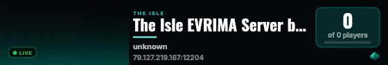 The Isle EVRIMA Server by Pingplayers live status badge