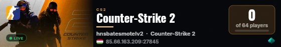 Counter-Strike 2 live status badge