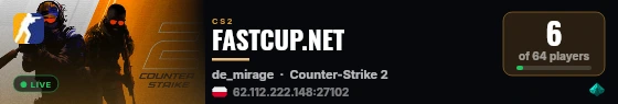FASTCUP.NET live status badge