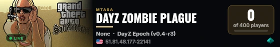 DAYZ ZOMBIE PLAGUE live status badge