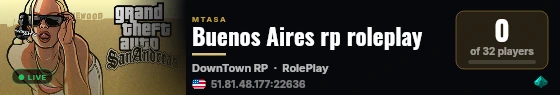 Buenos Aires rp roleplay live status badge