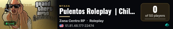 Pulentos Roleplay  | Chile  | Argentina | Rol Serio | Voz | live status badge