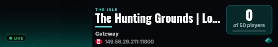Supercraft The Isle Server live status badge