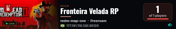 Fronteira Velada RP live status badge
