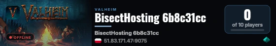 BisectHosting 6b8c31cc live status badge