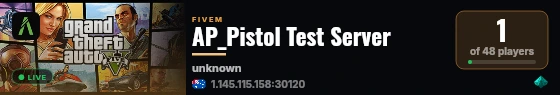 AP_Pistol Test Server live status badge