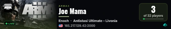 Joe Mama live status badge