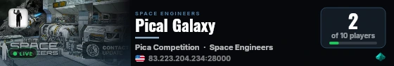 Pical Galaxy live status badge