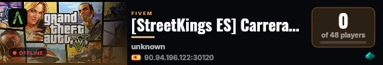 [StreetKings ES] Carreras callejeras live status badge