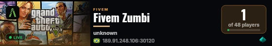 Fivem Zumbi live status badge