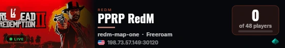 PPRP RedM live status badge