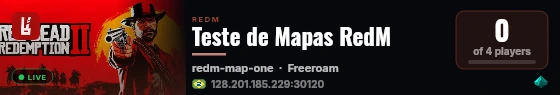 Teste de Mapas RedM live status badge