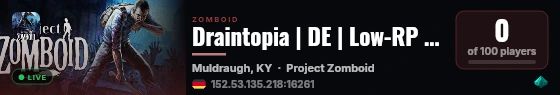 Draintopia | DE | Low-RP | PvPvE live status badge