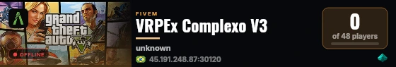 VRPEx Complexo V3 live status badge