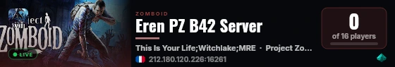 Eren PZ B42 Server live status badge