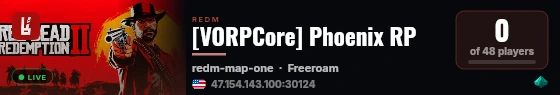 [VORPCore] Phoenix RP live status badge