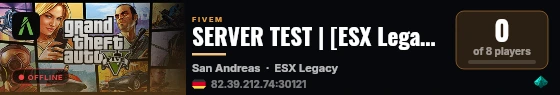 SERVER TEST | [ESX Legacy] live status badge