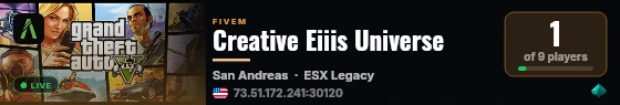 Creative Eiiis Universe live status badge