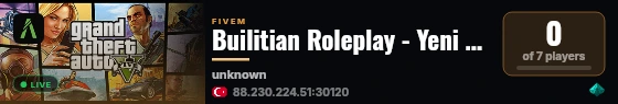 Builitian Roleplay - Yeni Nesil Kaliteli Rol Deneyimi live status badge