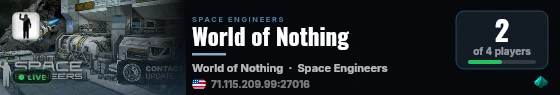 World of Nothing live status badge
