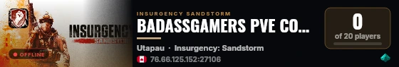 BADASSGAMERS PVE COOP =SAGAS= live status badge