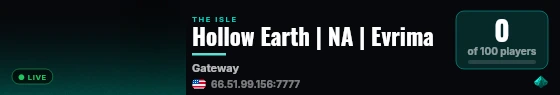 Hollow Earth | NA | Evrima live status badge