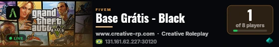Base Grátis - Black live status badge