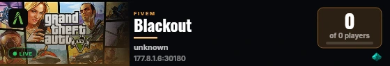 Blackout live status badge