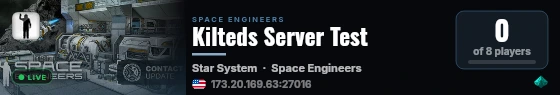 Kilteds Server Test live status badge