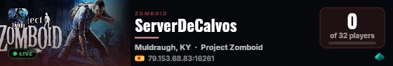 ServerDeCalvos live status badge