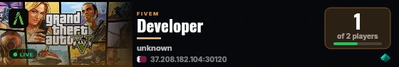 Developer live status badge