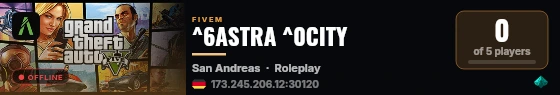 ^6ASTRA ^0CITY live status badge