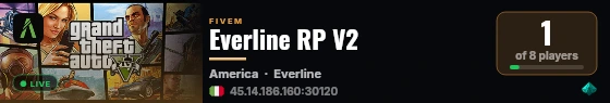 Everline RP V2 live status badge