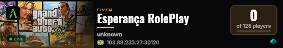 Esperança RolePlay live status badge