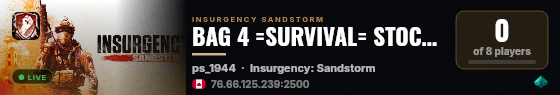 BAG 4 =SURVIVAL= STOCK + CUSTOM MAPS HOTPOTATO + MED live status badge