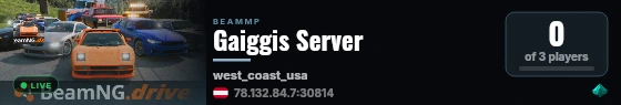 Gaiggis Server live status badge
