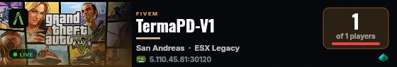 TermaPD-V1 live status badge