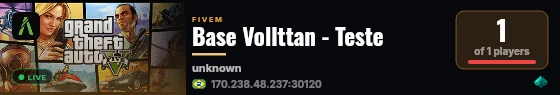 Base Vollttan - Teste live status badge