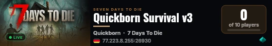 Quickborn Survival v3 live status badge