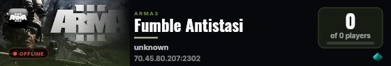 Fumble Antistasi live status badge