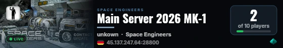 Main Server 2026 MK-1 live status badge