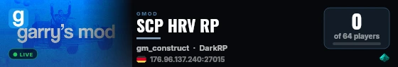 SCP HRV RP live status badge