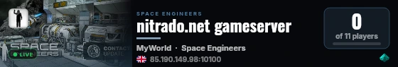 nitrado.net gameserver live status badge