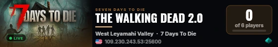THE WALKING DEAD 2.0 live status badge