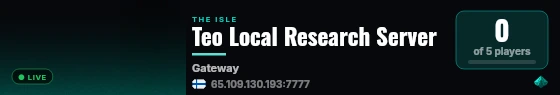 Teo Local Research Server live status badge
