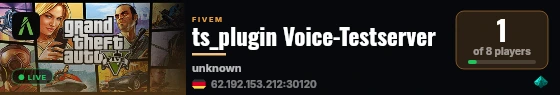 ts_plugin Voice-Testserver live status badge