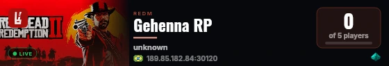 Gehenna RP live status badge