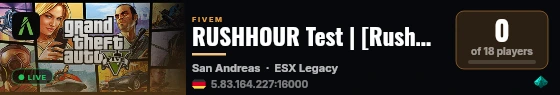 RUSHHOUR Test | [RushHour Test] live status badge