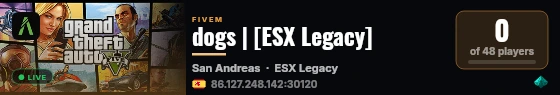 dogs | [ESX Legacy] live status badge