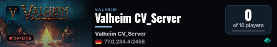 Valheim CV_Server live status badge